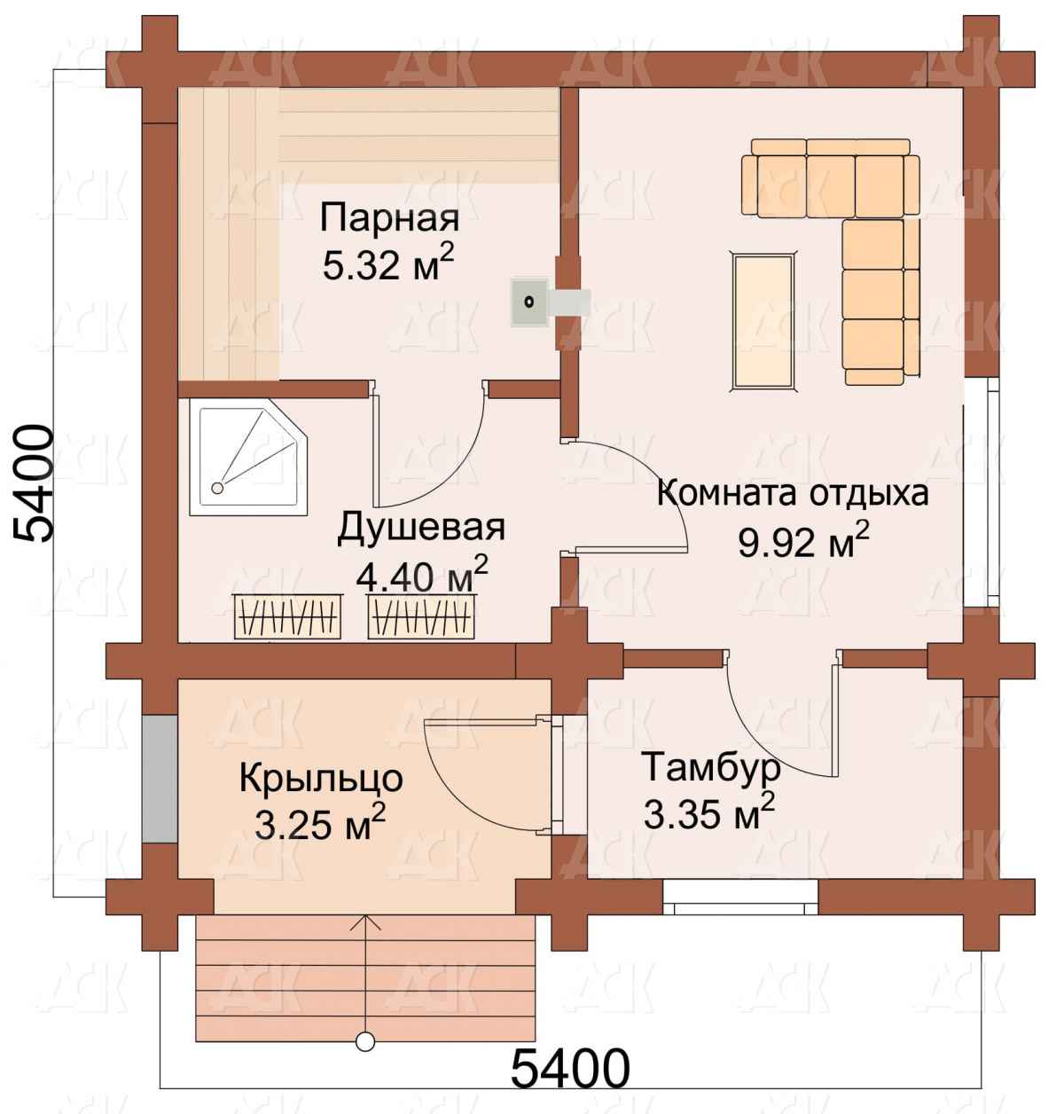 БАНЯ 5,4 НА 5,4 СИГ2